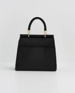 Bracelets & Bangles|Cross Body Bags-Fable England Deer & Moon Embroidered Black Velvet Tote