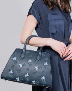Bracelets & Bangles|Cross Body Bags-Fable England Ditsy Navy Medium Tote