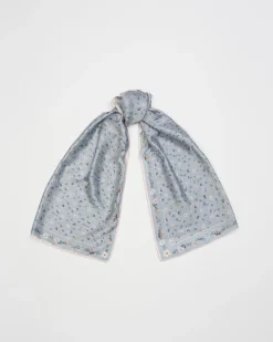 Lightweight Scarves-Fable England Ditsy Sprigs Silky Scarf