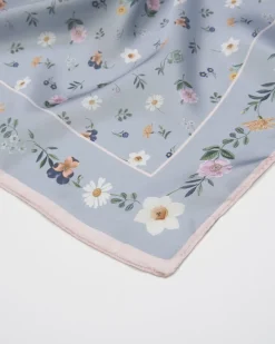Lightweight Scarves-Fable England Ditsy Sprigs Silky Scarf
