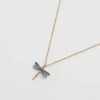 Necklaces-Fable England Dragonfly Crystal Necklace