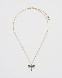 Necklaces-Fable England Dragonfly Crystal Necklace
