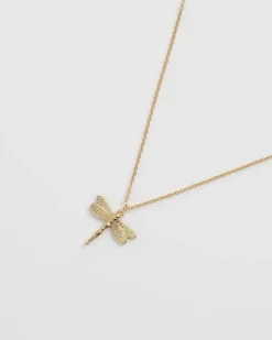 Necklaces-Fable England Dragonfly Crystal Necklace