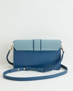 Embroidered Bags-Fable England Embroidered Kingfisher Blue Cross Body Bag