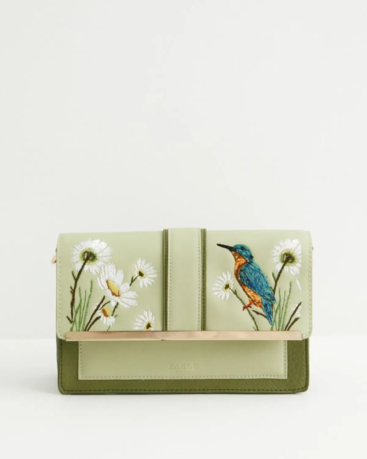 Cross Body Bags|Embroidered Bags-Fable England Embroidered Kingfisher Cross Body Bag