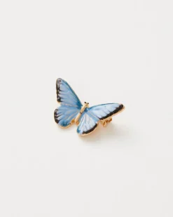 Pins & Brooches-Fable England Enamel Blue Butterfly Brooch