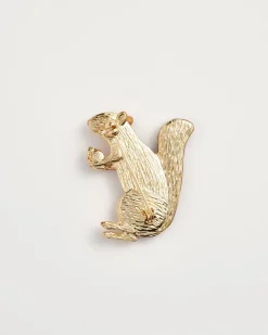 Pins & Brooches-Fable England Enamel Cheeky Squirrel Brooch
