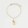 The Fable Charm Collection|Bracelets & Bangles-Fable England Enamel Dormouse Collector Chain Bracelet