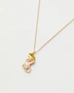 Necklaces-Fable England Enamel Dormouse Short Necklace
