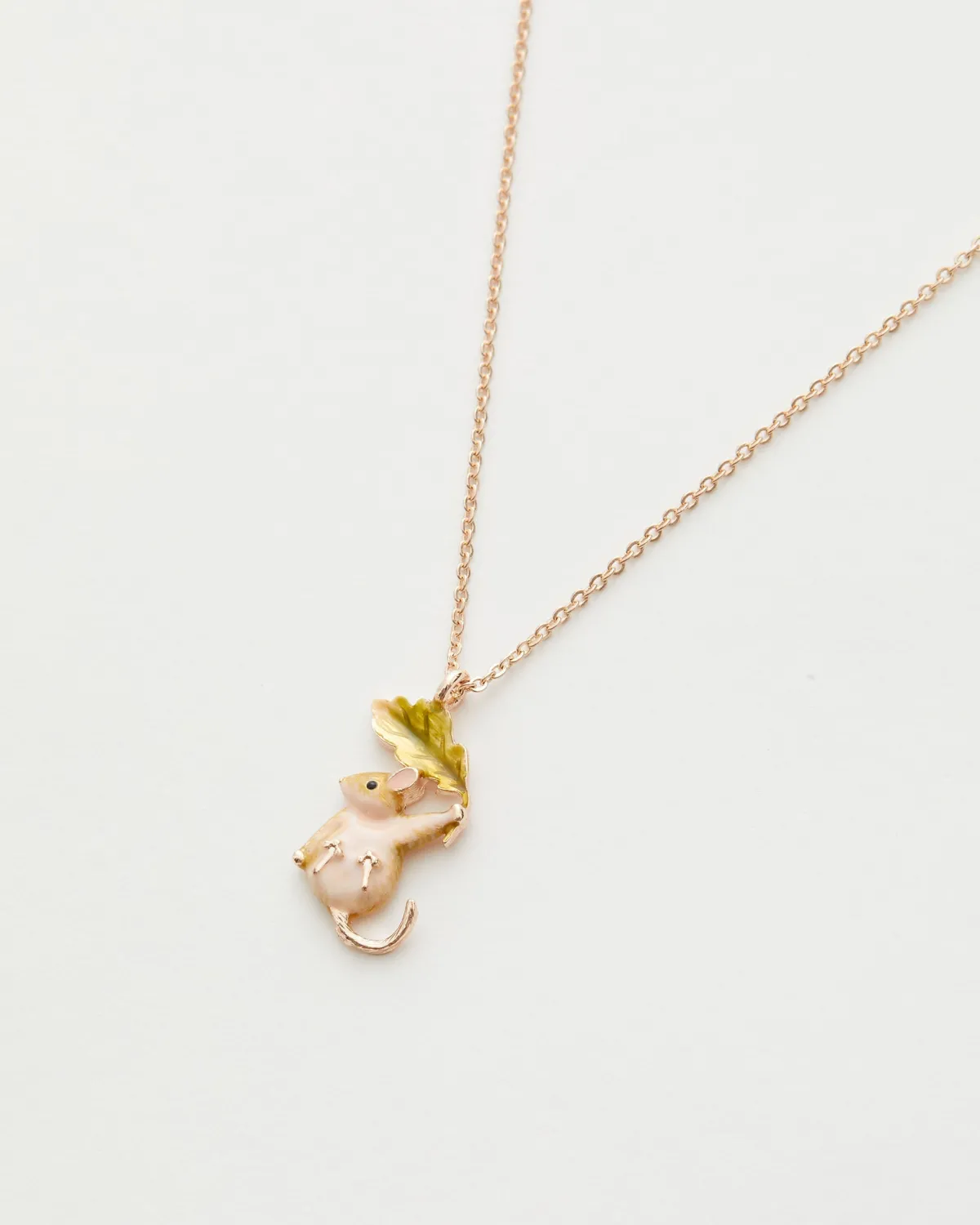 Necklaces-Fable England Enamel Dormouse Short Necklace