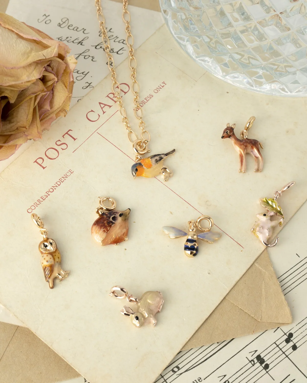 The Fable Charm Collection-Fable England Enamel Fawn Charm