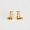 Earrings-Fable England Enamel Fox Earrings