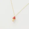 Necklaces-Fable England Enamel Mushroom Necklace