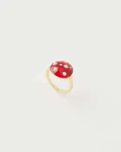 Rings-Fable England Enamel Mushroom Ring