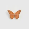 Pins & Brooches-Fable England Enamel Orange Butterfly Pin