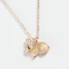 Necklaces-Fable England Enamel Rabbit Short Necklace
