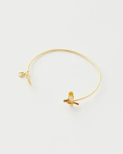 Bracelets & Bangles-Fable England Enamel Robin & Mistletoe Bangle