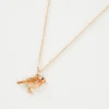 Necklaces-Fable England Enamel Robin Necklace