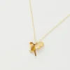Necklaces-Fable England Enamel Robin Necklace
