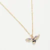 Necklaces-Fable England Enamel Short Bee Necklace