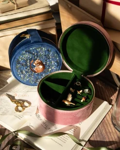 Jewelry Boxes-Fable England Fable Chloe Dormouse Jewellery box Pink