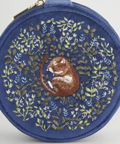 Jewelry Boxes-Fable England Fable Chloe Dormouse Jewellery Box Navy