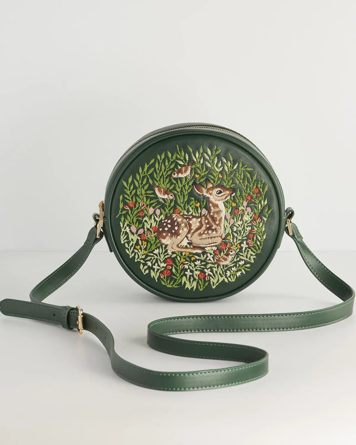 Cross Body Bags|Embroidered Bags-Fable England Fable Chloe Fawn Circle Bag