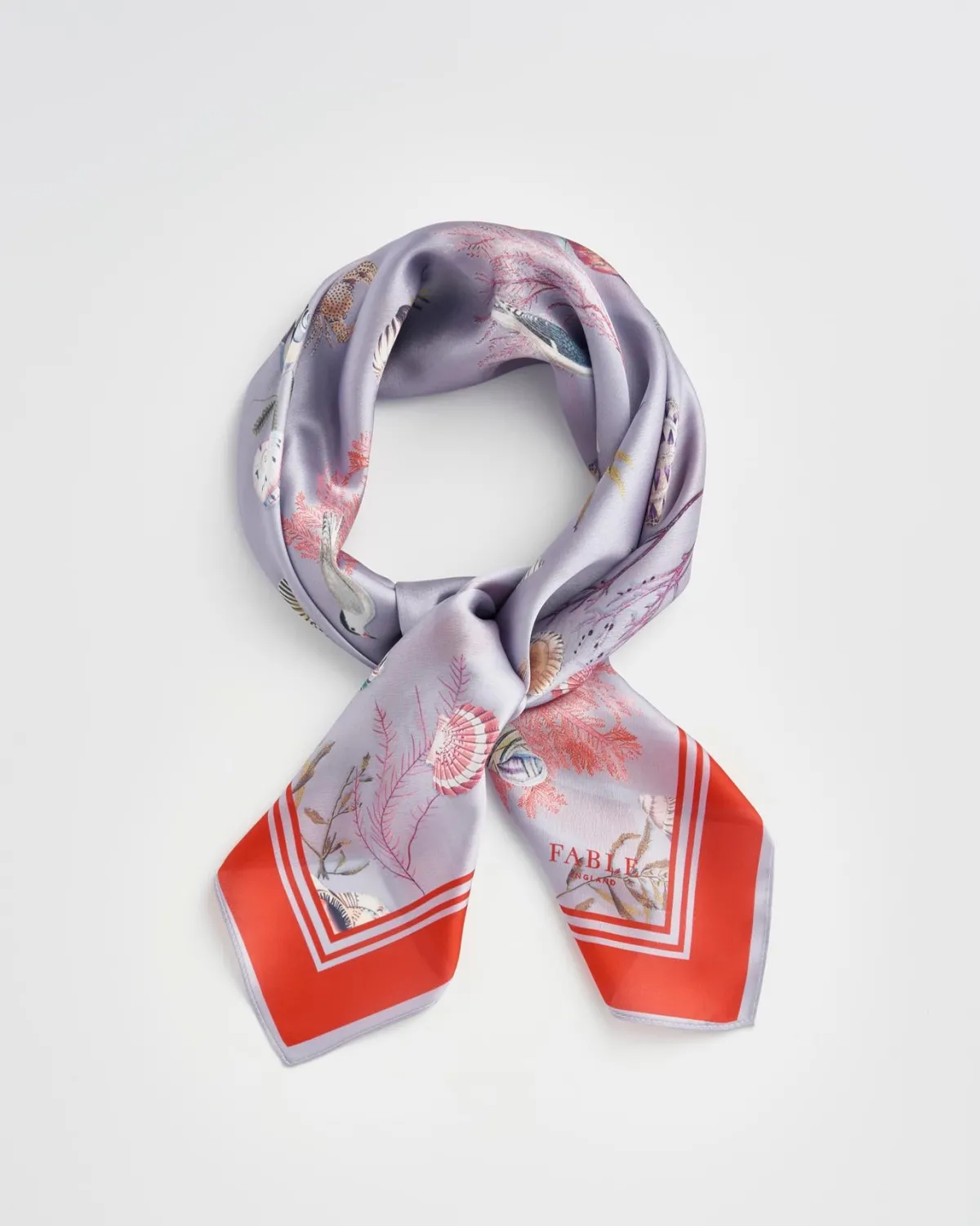Square Scarves-Fable England Fable Whispering Sands Powder Blue Square Scarf