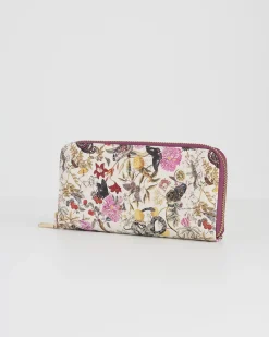 Purses-Fable England Floral Engravings Large Zip Wallet