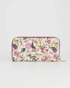 Purses-Fable England Floral Engravings Large Zip Wallet