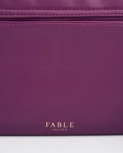 Cross Body Bags-Fable England Floral Engravings Plum Foldover Purse