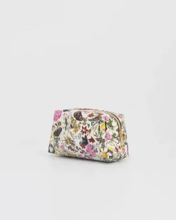Toiletry Bags|Pouches-Fable England Floral Engravings PU Cosmetics Pouch