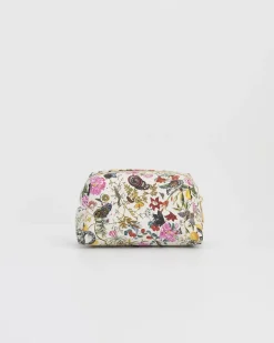 Toiletry Bags|Pouches-Fable England Floral Engravings PU Cosmetics Pouch
