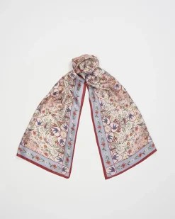 Lightweight Scarves-Fable England Folksy Fox Silky Scarf