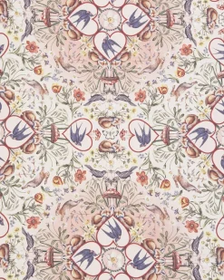 Lightweight Scarves-Fable England Folksy Fox Silky Scarf