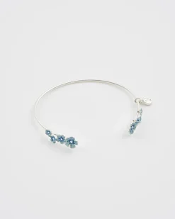 Silver Jewelry|Bracelets & Bangles-Fable England Forget Me Not Silver Bangle