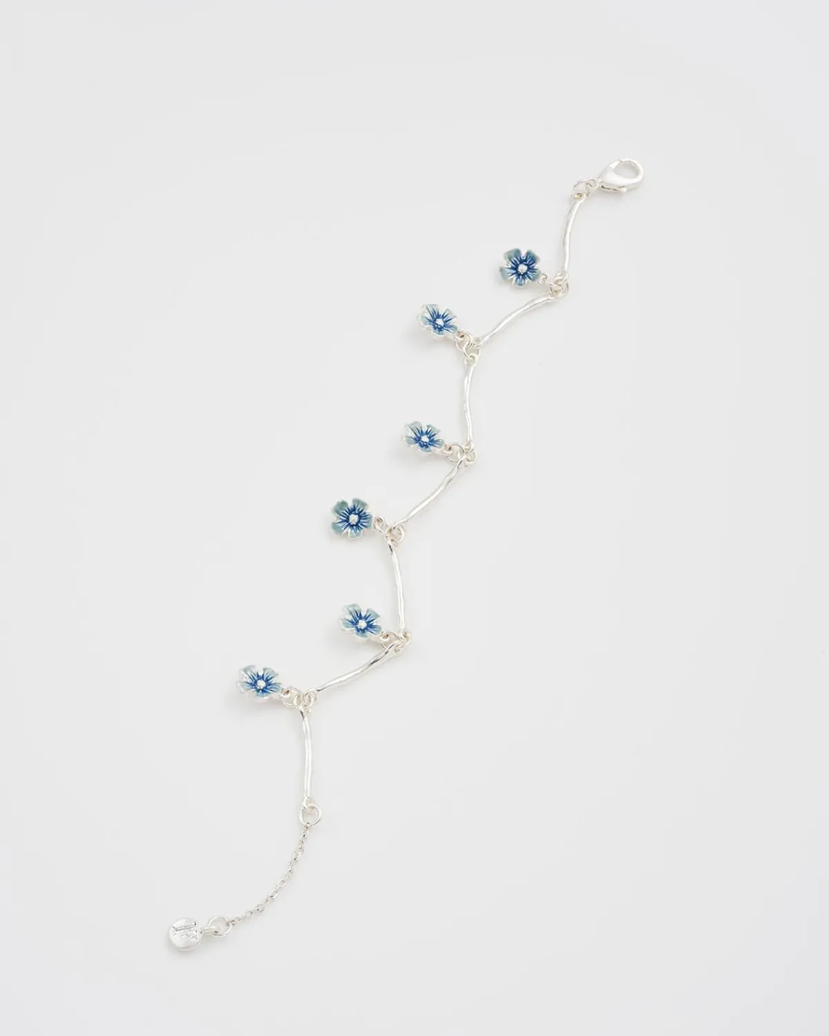 Silver Jewelry|Bracelets & Bangles-Fable England Forget Me Not Silver Bracelet