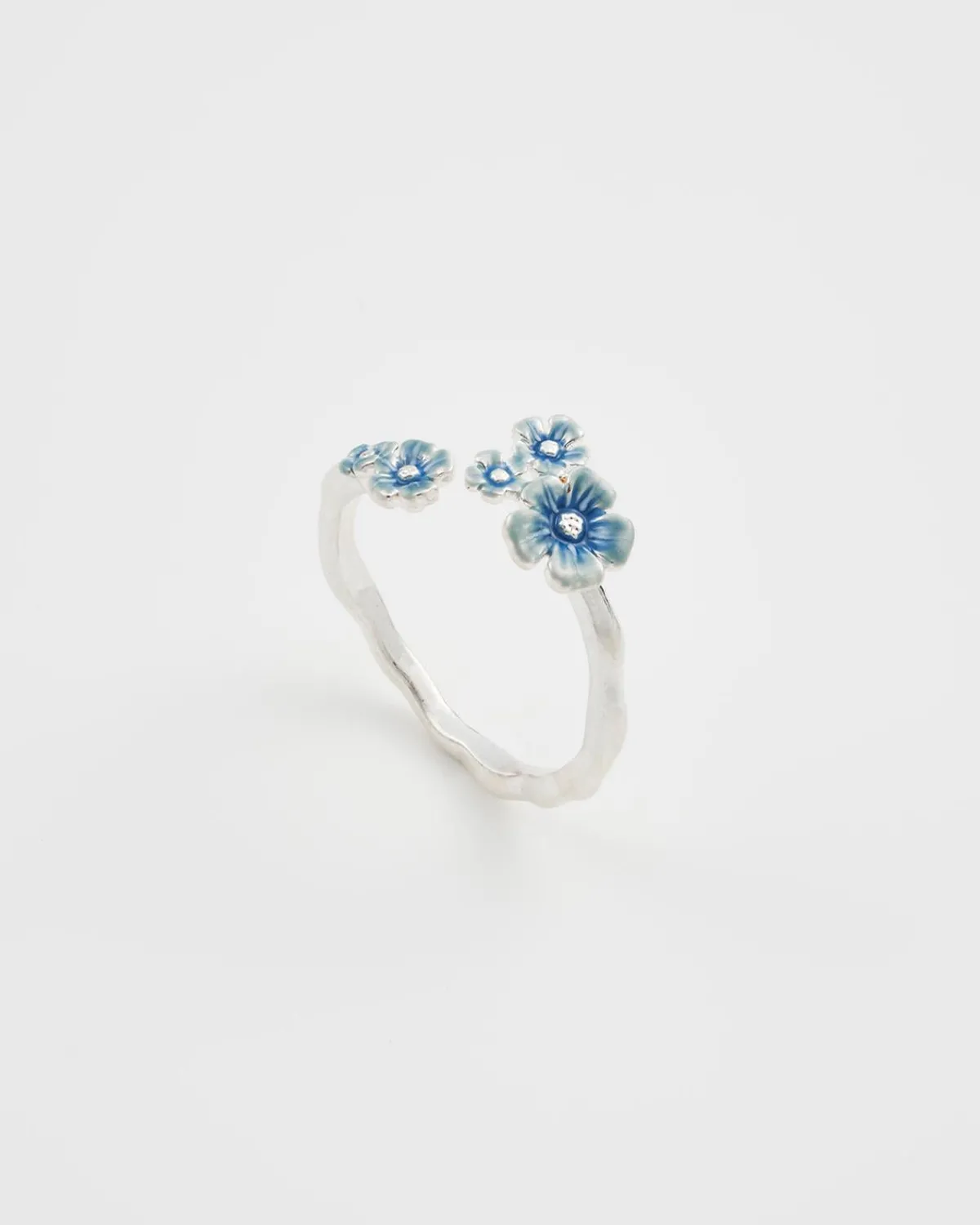 Silver Jewelry|Rings-Fable England Forget Me Not Silver Ring