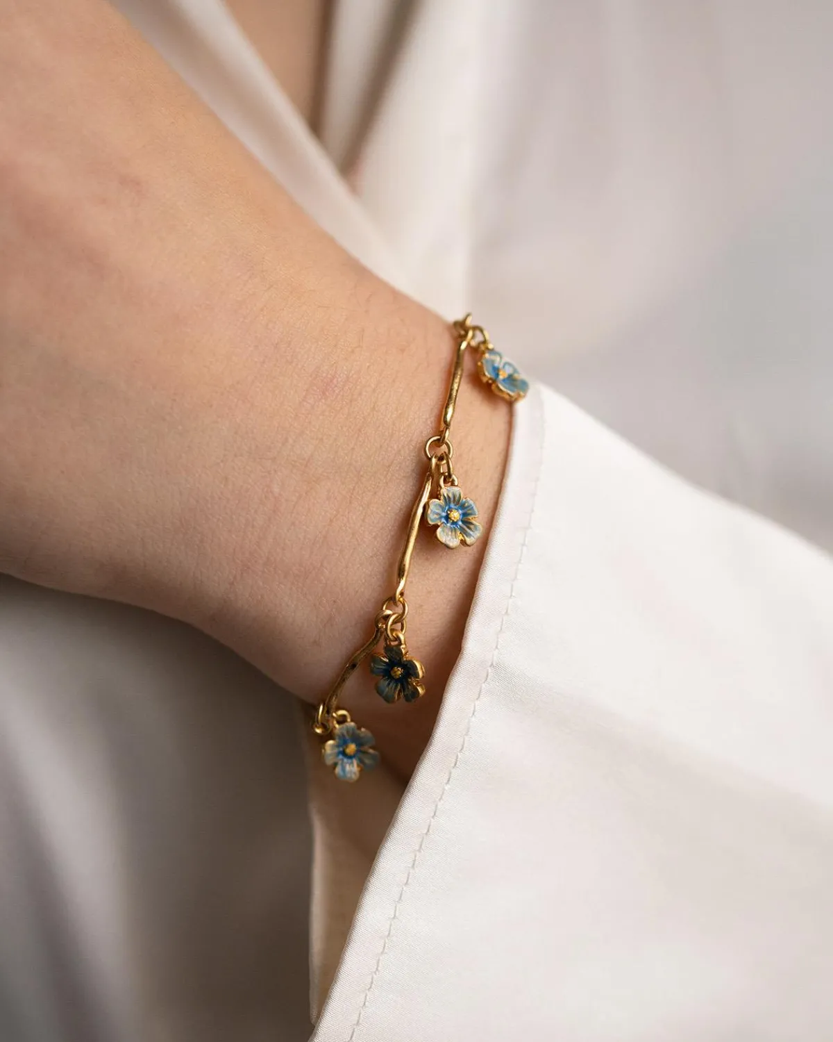 Bracelets & Bangles-Fable England Forget-Me-Not Bracelet