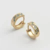 Earrings-Fable England Forget-Me-Not Mini Hoop Earrings
