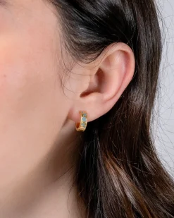 Earrings-Fable England Forget-Me-Not Mini Hoop Earrings