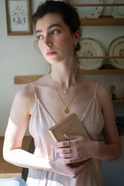 Necklaces-Fable England Four Leaf Clover & Pearl Necklace