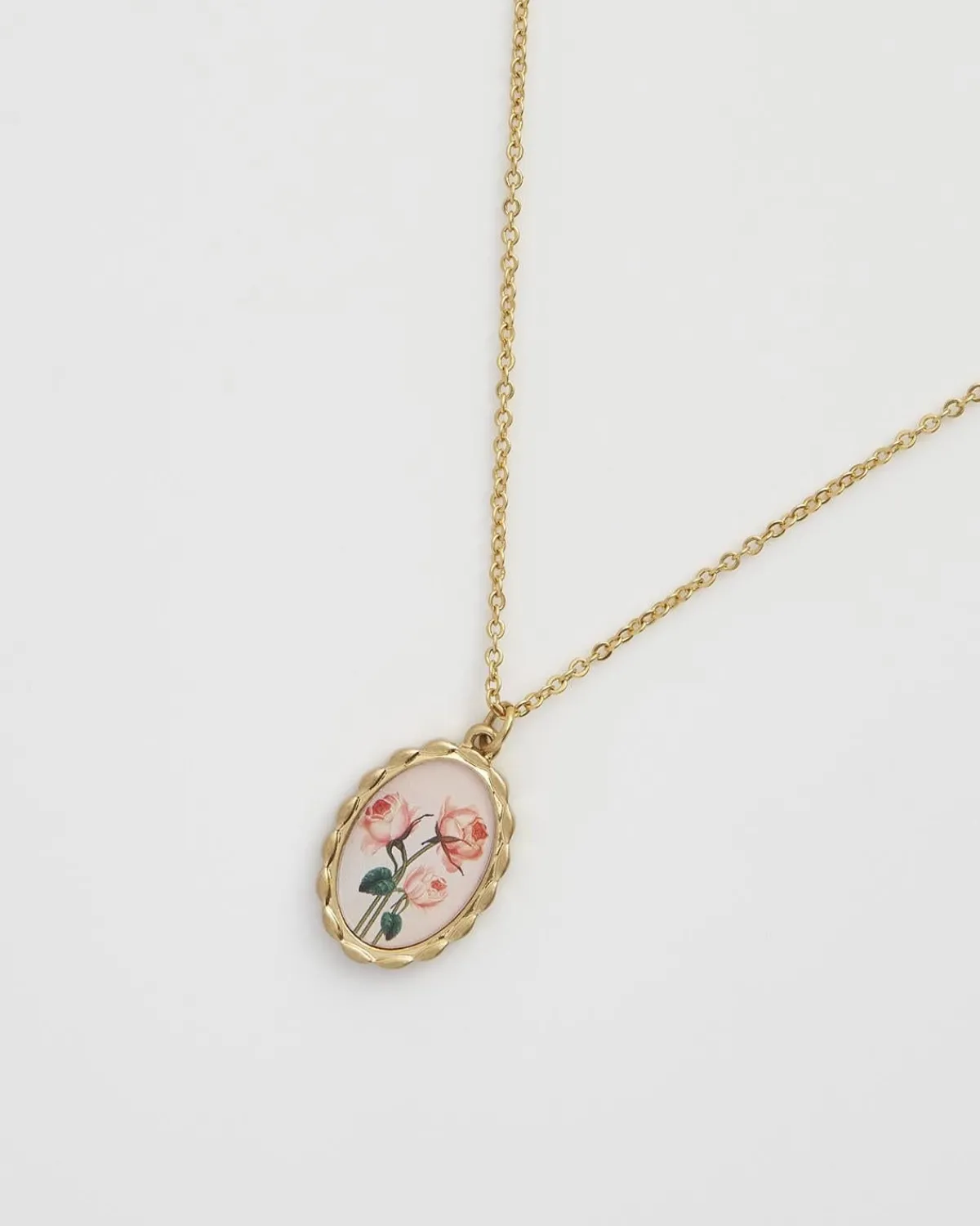 Necklaces-Fable England Framed Roses Necklace