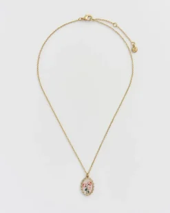 Necklaces-Fable England Framed Roses Necklace