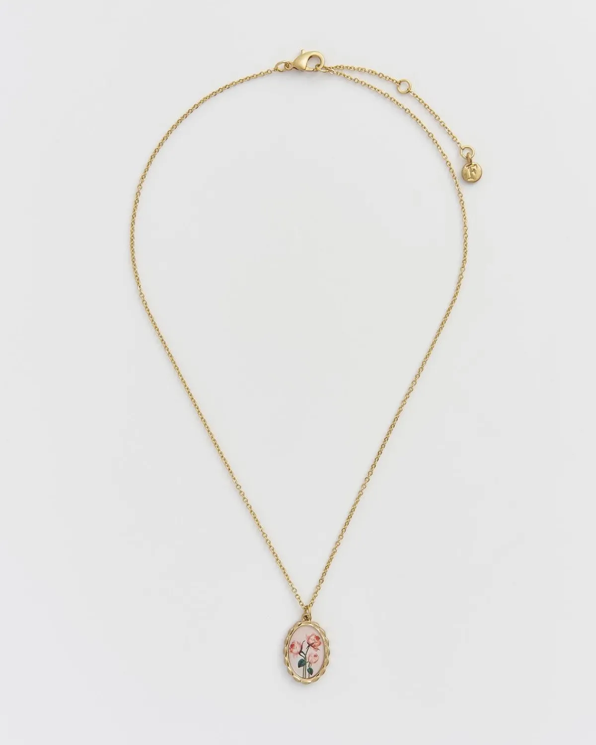 Necklaces-Fable England Framed Roses Necklace