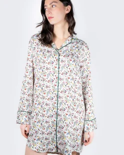 Pajamas-Fable England Fruity Floral Cream Night Shirt