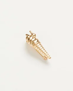 Pins & Brooches-Fable England Gold Ice Cream Brooch