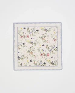 Square Scarves-Fable England High Tea Toile Square Scarf