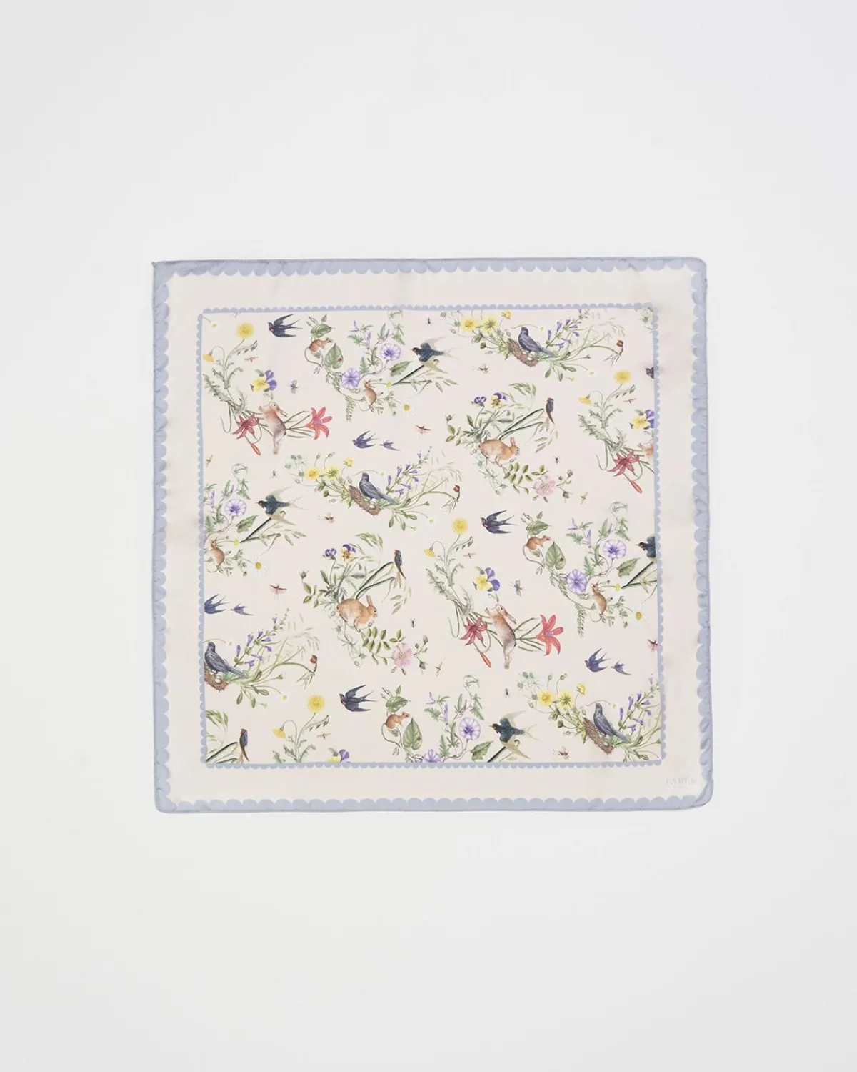 Square Scarves-Fable England High Tea Toile Square Scarf