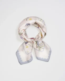 Square Scarves-Fable England High Tea Toile Square Scarf